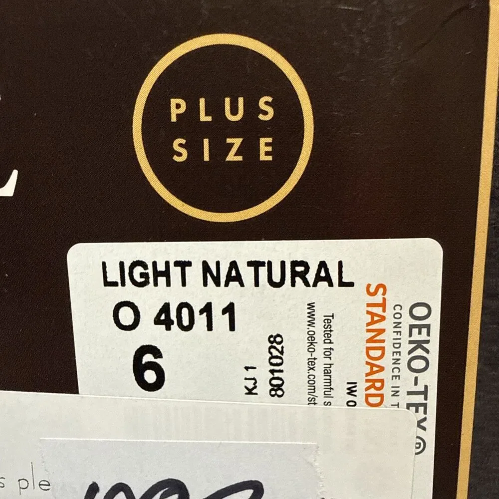 FiORE Plus Size Justine 20 Den Stockings Sensual Nude  Light Natural For Garters